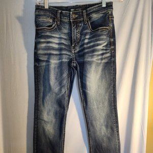 Men’s BKE Dark Wash Stretch Jake Straight Denim Jean Size 30W x 32L
